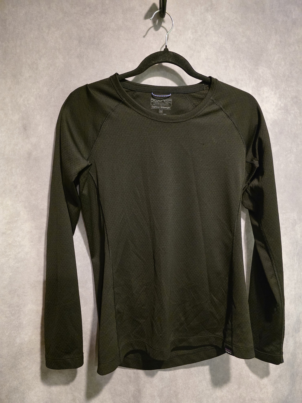 Patagonia Black Long Sleeve Base Layer Top